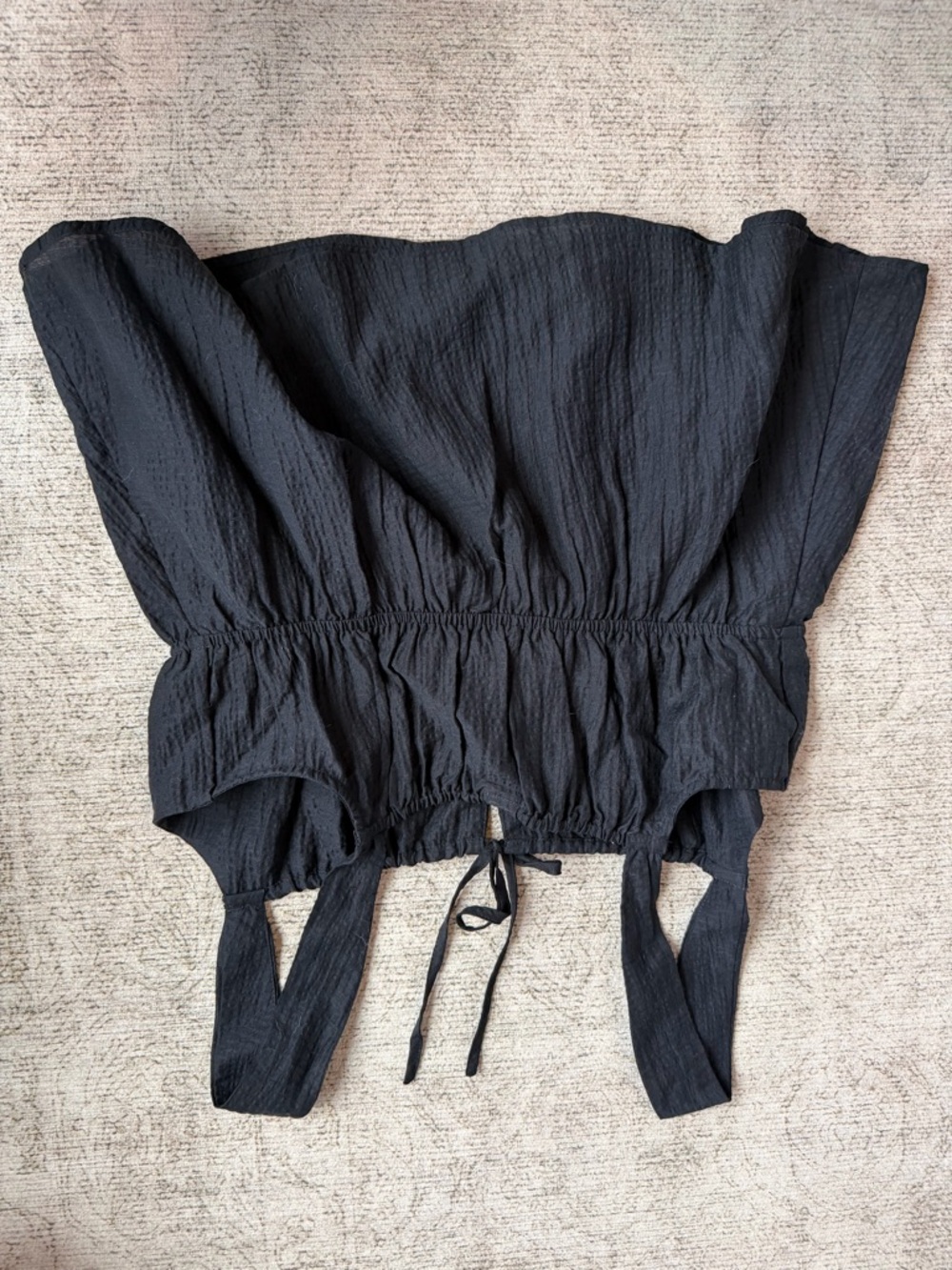 a new day Black Smocked top